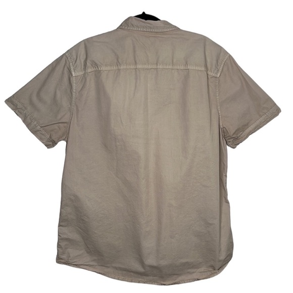 William Rast Tan Button Up Short Sleeve Causal Shirt Sz XL SPOT - Picture 5 of 6
